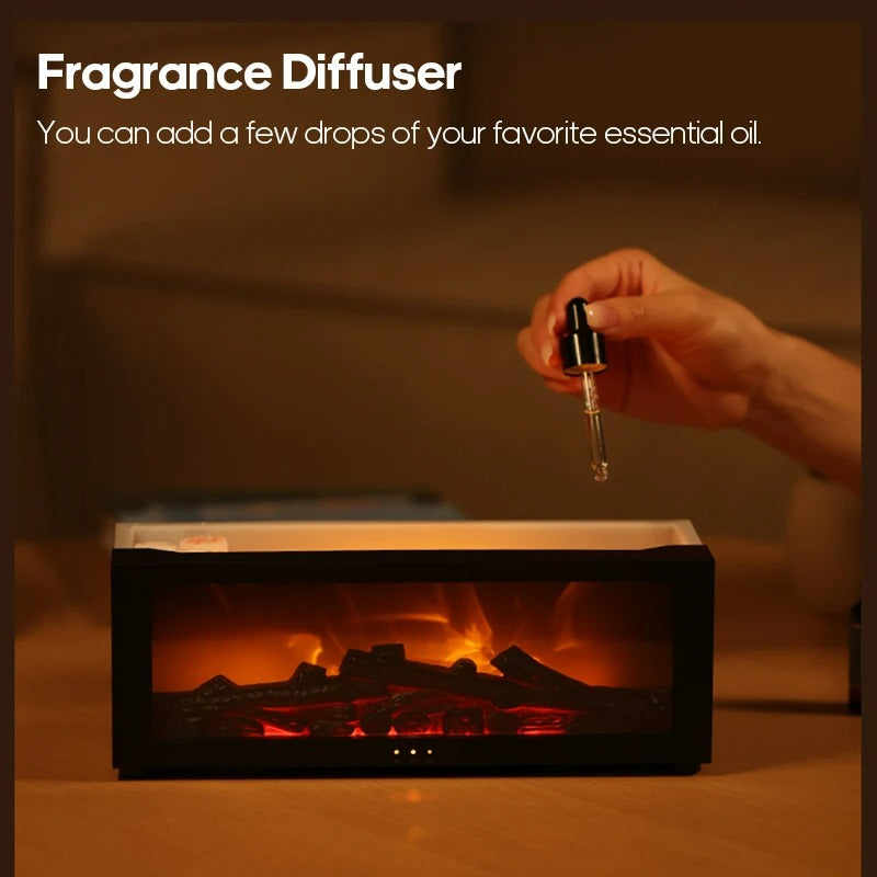 Heater-Scented Humidifier with Realistic Flame Light