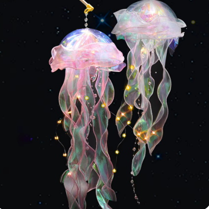 Gradient Jellyfish LED Light - Handmade Night Light & Home Decor