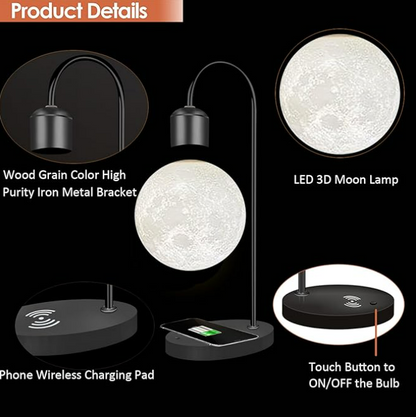 Creative Magnetic Levitation Moon Lamp – LED Night Light