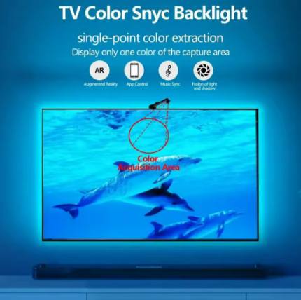 ✨Smart RGBIC LED Backlight | Color Sync & Music Reactive for PC/TV