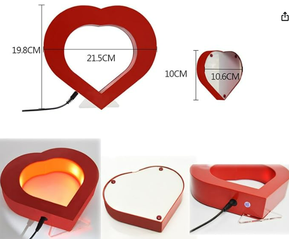 Magnetic Levitation Floating Heart-Shaped Photo Frame – Creative & Romantic Gift