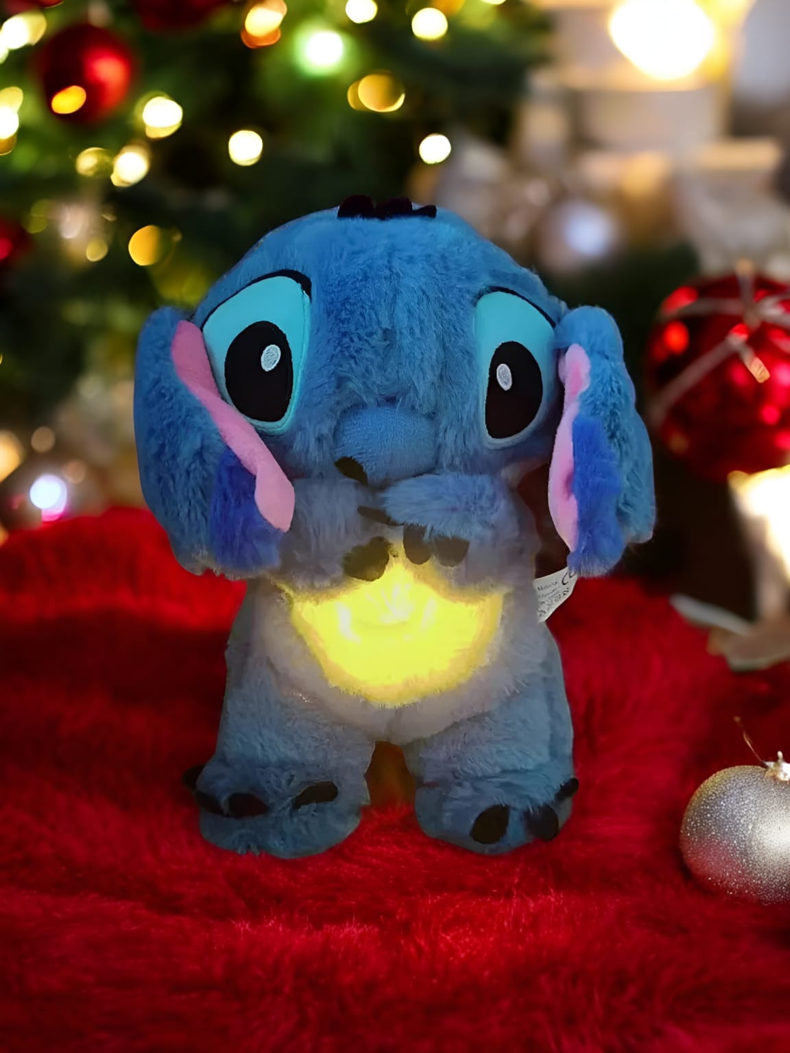 28cm Disney Stitch & Angel Plush Doll with Lights, Music & Airbag