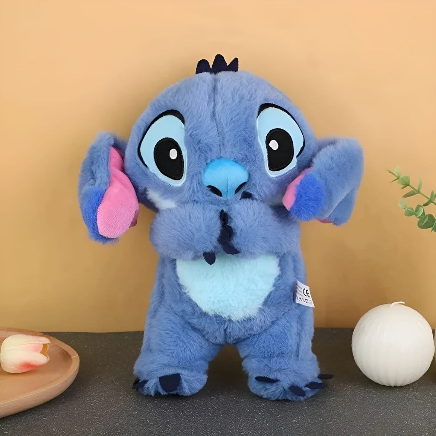 28cm Disney Stitch & Angel Plush Doll with Lights, Music & Airbag