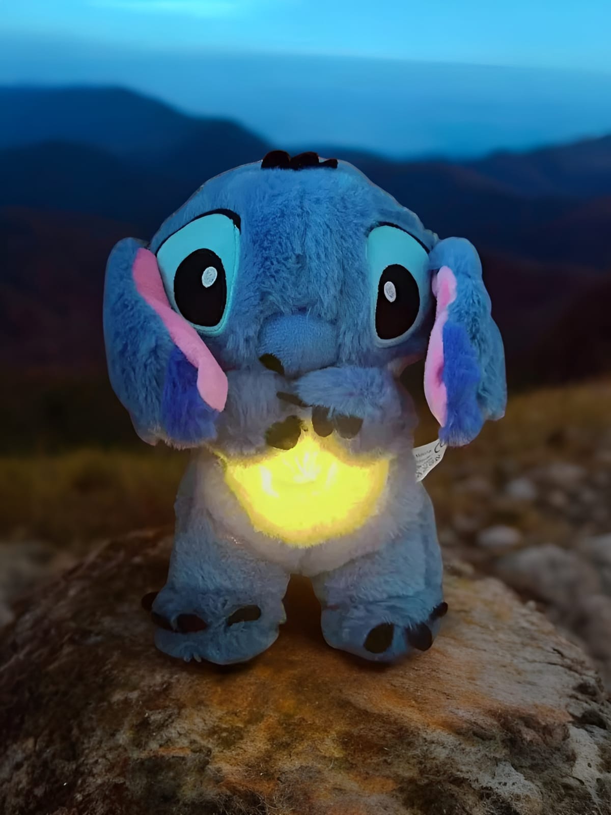 28cm Disney Stitch & Angel Plush Doll with Lights, Music & Airbag