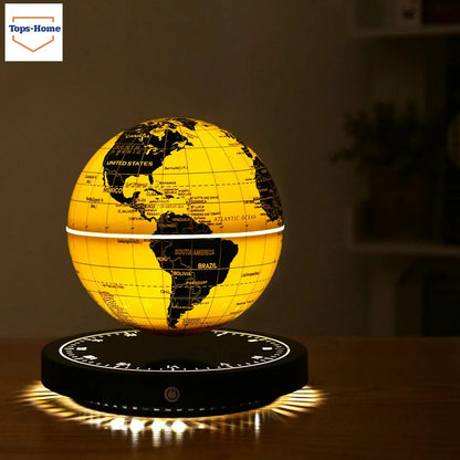 Magnetic Levitation Globe with LED Light – 3D Rotating Desktop Decoration