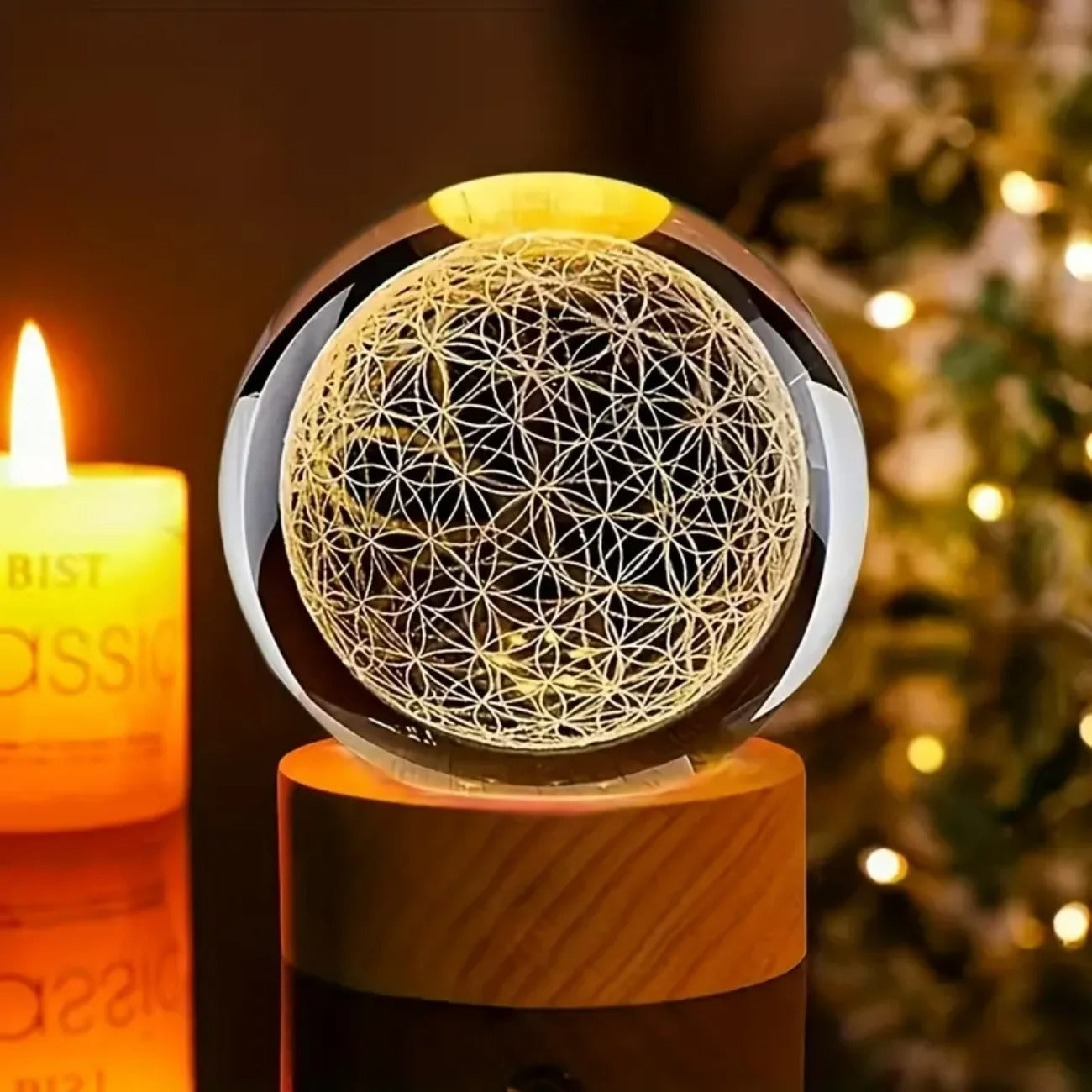 3D Crystal Lights Lamp – Planetary Galaxy Night Light