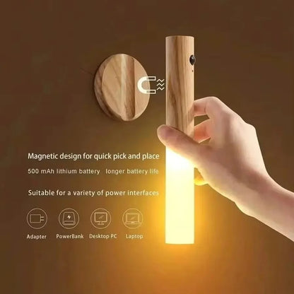 Motion Sensor LED Night Light – Rechargeable Human Body Induction Wall Light