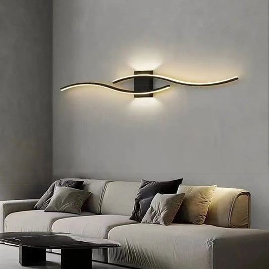 "Modern LED Wall Lamp Long Strip Sconce for Living Room, Bedroom & Indoor Lighting