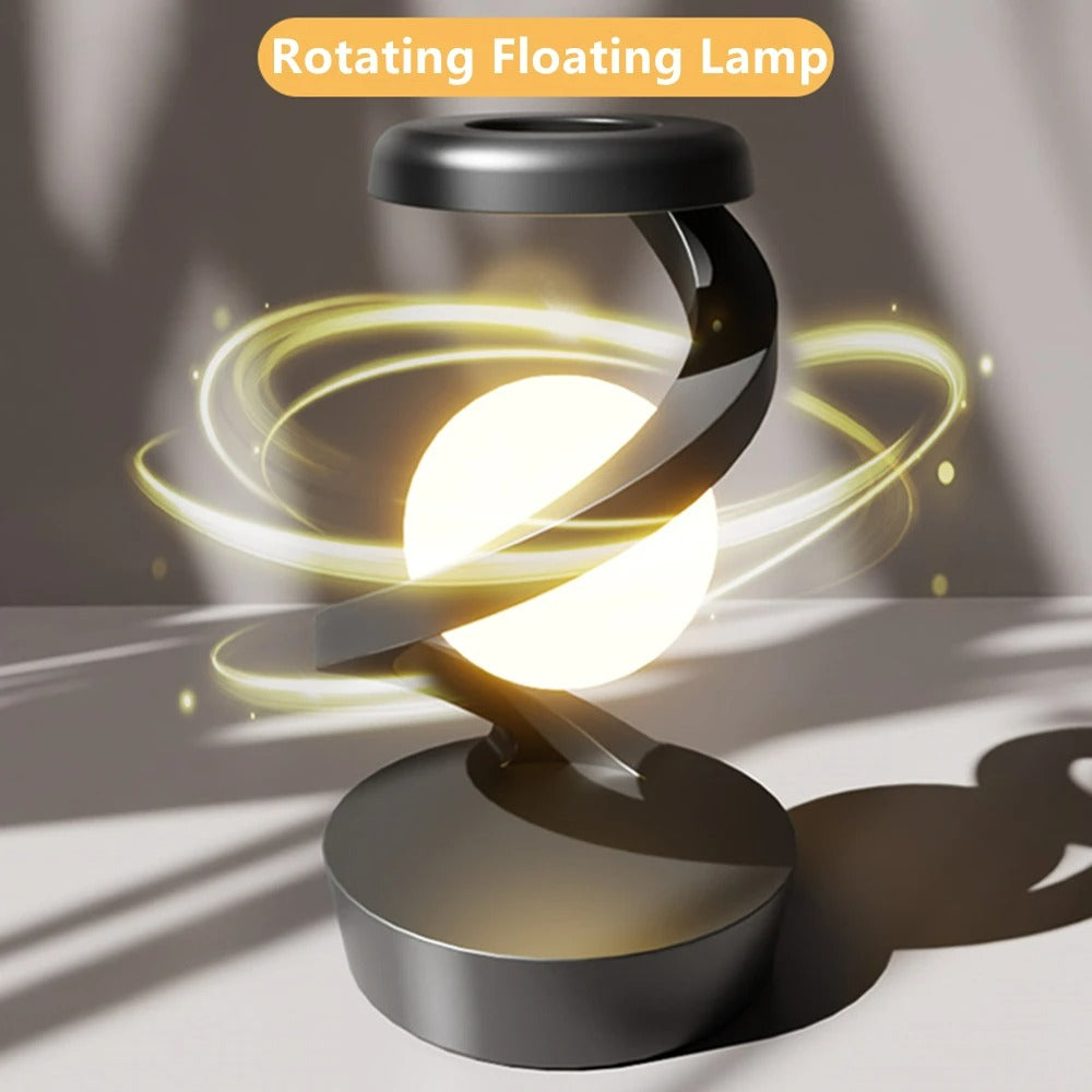 Creative Table Lamp – Floating Lamp with 15W Wireless Charger & RGB Light.