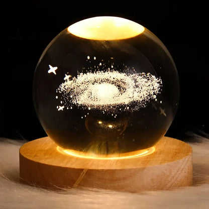 3D Crystal Lights Lamp – Planetary Galaxy Night Light