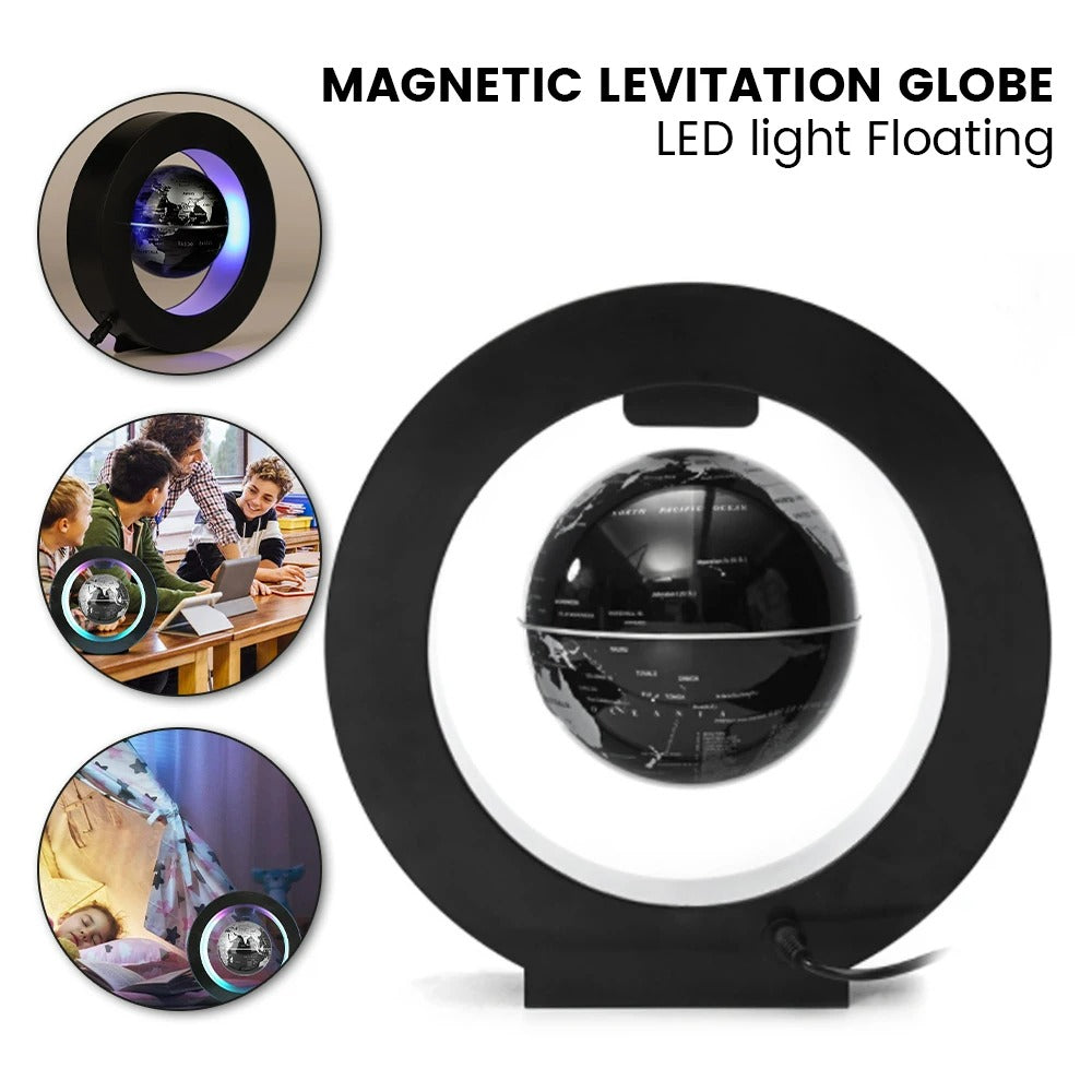 World Map Magnetic Levitation Globe LED Rotating Earth Lamp