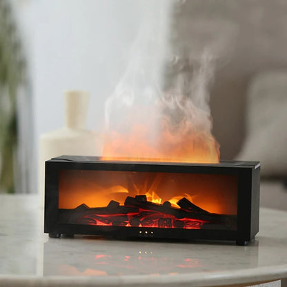 Heater-Scented Humidifier with Realistic Flame Light – Innovative Air Humidifier