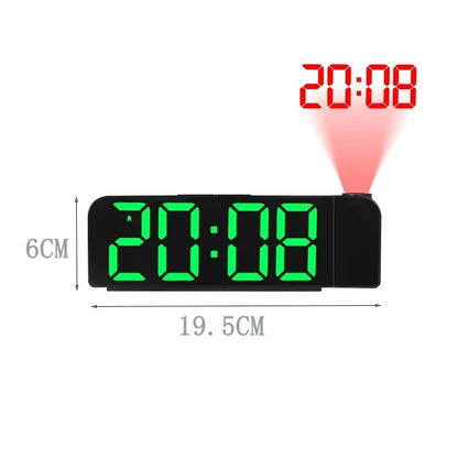 180° Rotation Digital Projection Alarm Clock with Night Mode