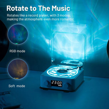 Mini Retro Bluetooth Speaker with White Noise & RGB Light