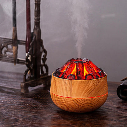 The 2024 New 300ML Artificial Charcoal Fire Air Humidifier Aroma Diffuser is a stylish and functional home