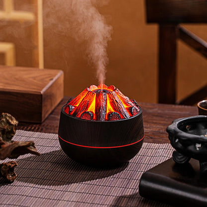 The 2024 New 300ML Artificial Charcoal Fire Air Humidifier Aroma Diffuser is a stylish and functional home