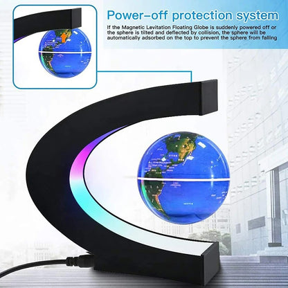 Magnetic Floating Levitation Globe LED World Map Lamp