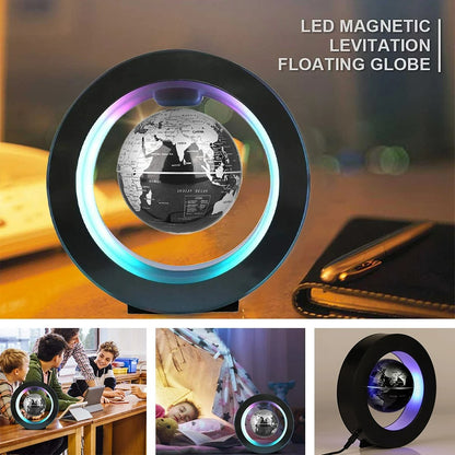 World Map Magnetic Levitation Globe LED Rotating Earth Lamp