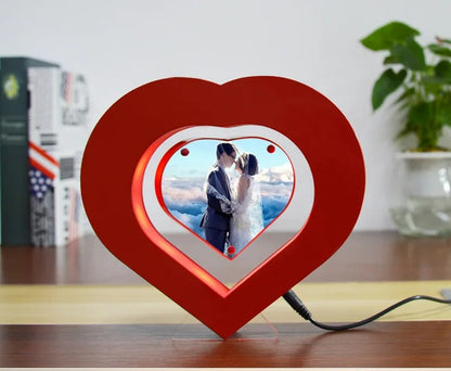 Magnetic Levitation Floating Heart-Shaped Photo Frame – Creative & Romantic Gift