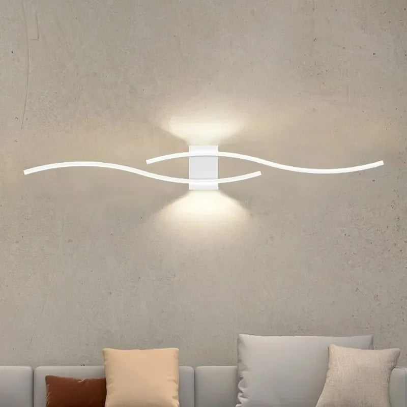 "Modern LED Wall Lamp Long Strip Sconce for Living Room, Bedroom & Indoor Lighting