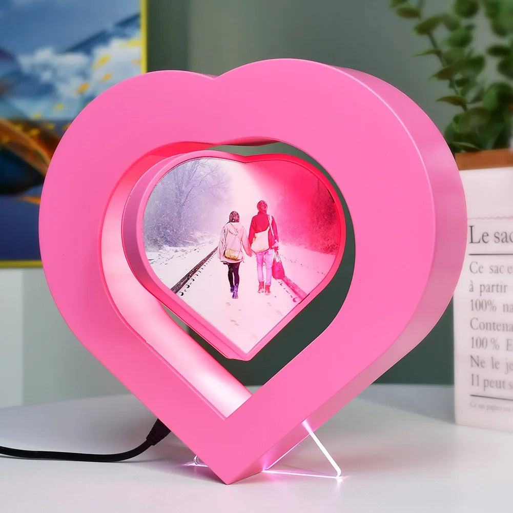 Magnetic Levitation Floating Heart-Shaped Photo Frame – Creative & Romantic Gift