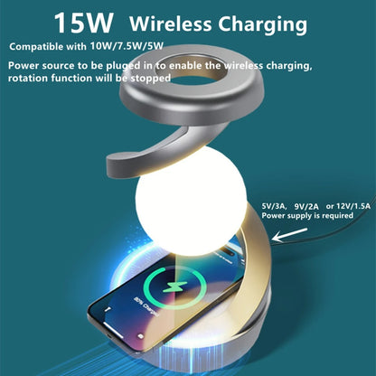 Creative Table Lamp – Floating Lamp with 15W Wireless Charger & RGB Light.