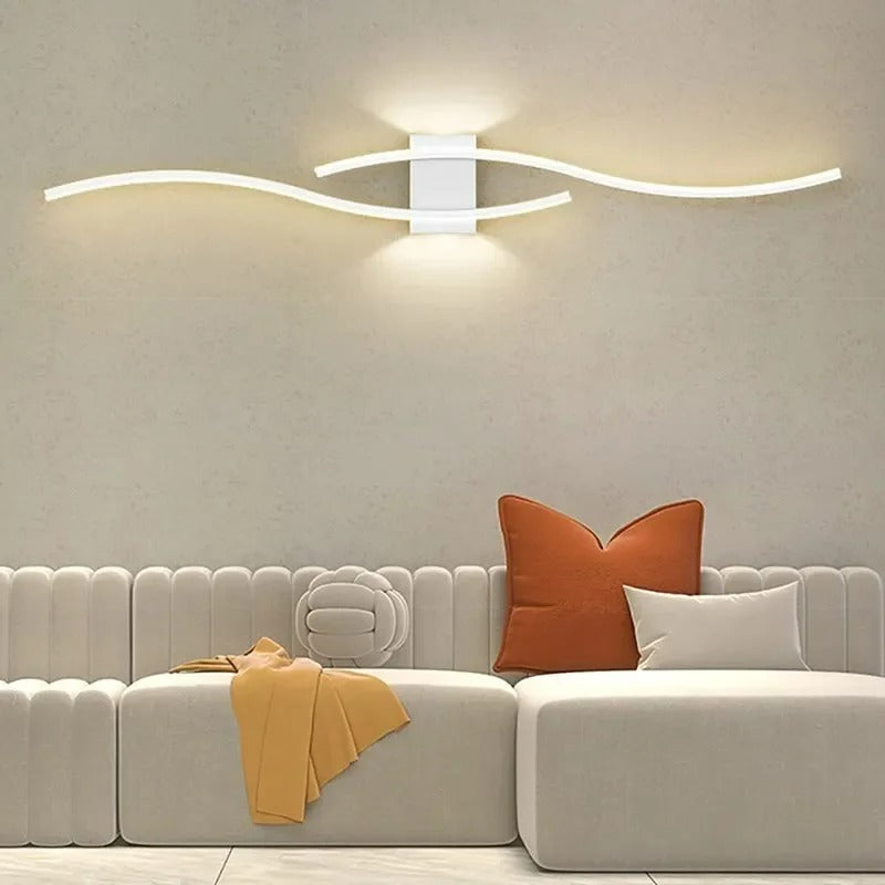 "Modern LED Wall Lamp Long Strip Sconce for Living Room, Bedroom & Indoor Lighting