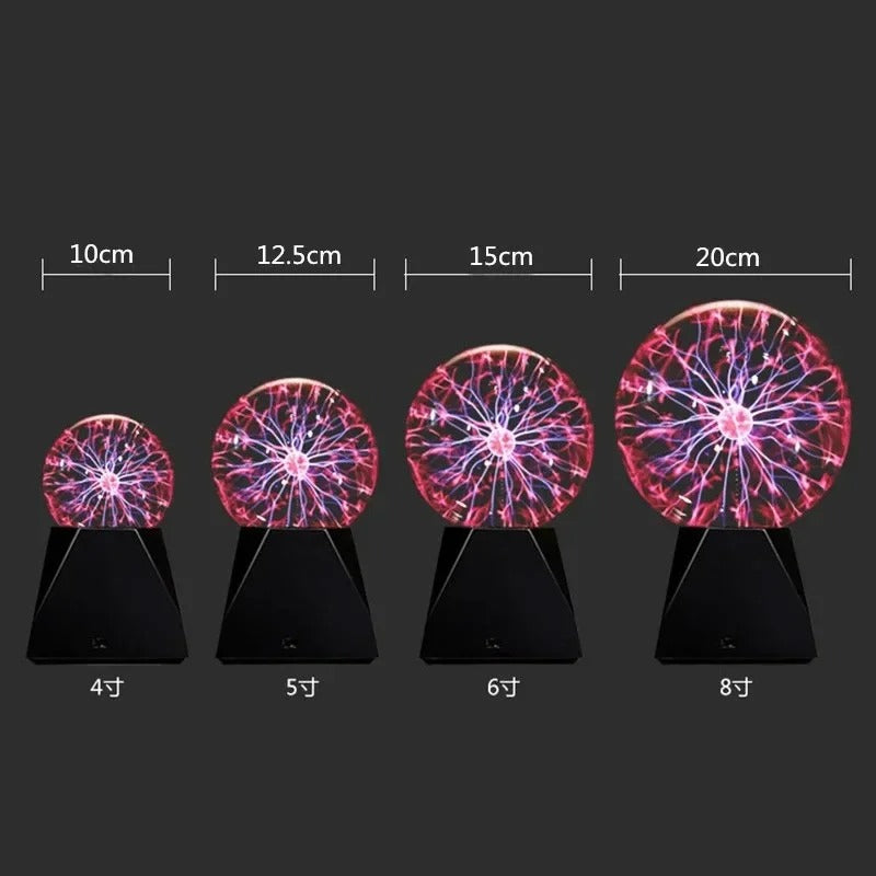 "3/8 Inch Plasma Ball Lamp - LED Night Light"