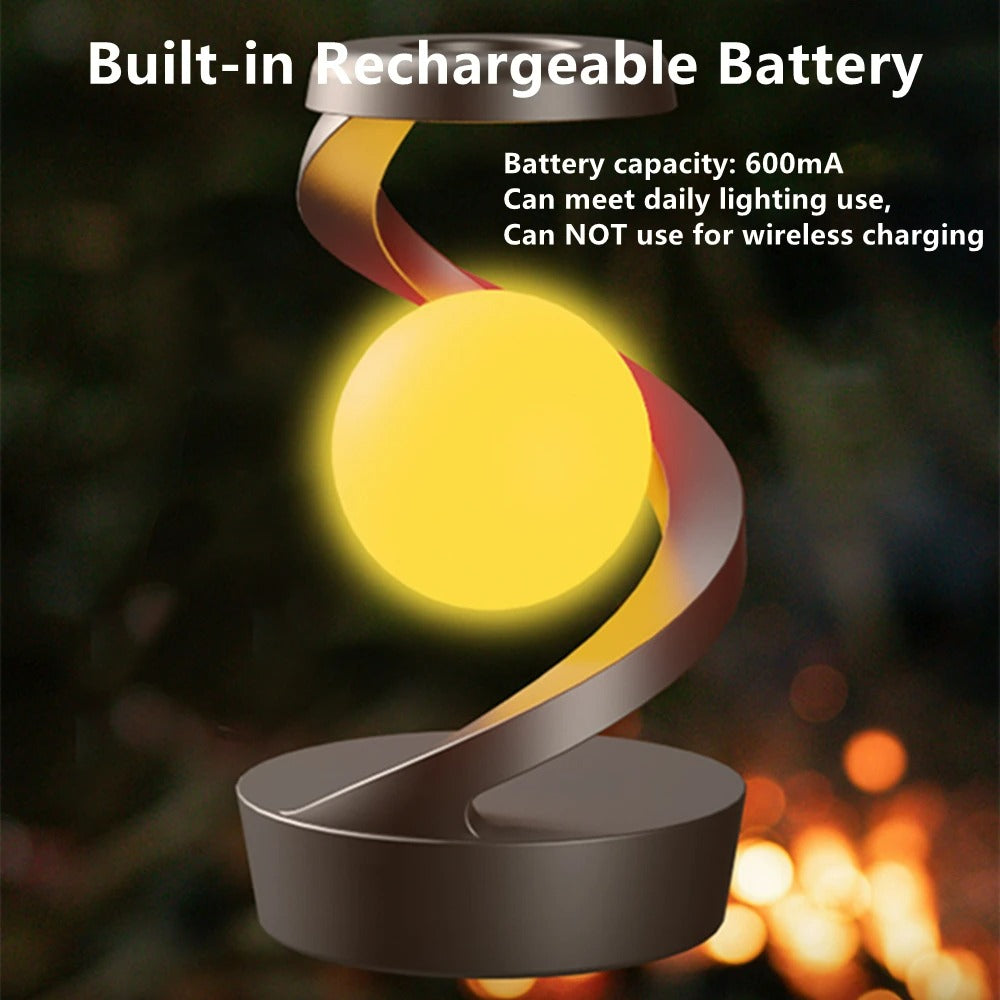 Creative Table Lamp – Floating Lamp with 15W Wireless Charger & RGB Light.