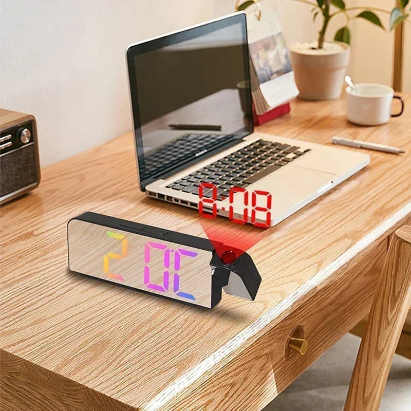 180° Rotation Digital Projection Alarm Clock with Night Mode