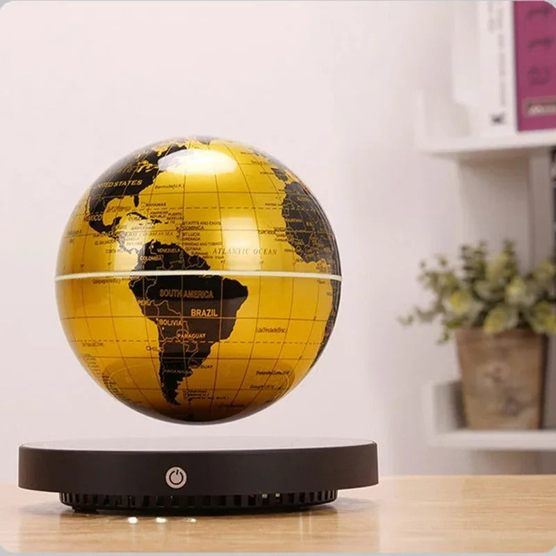 Magnetic Levitation Globe with LED Light – 3D Rotating Desktop Decoration