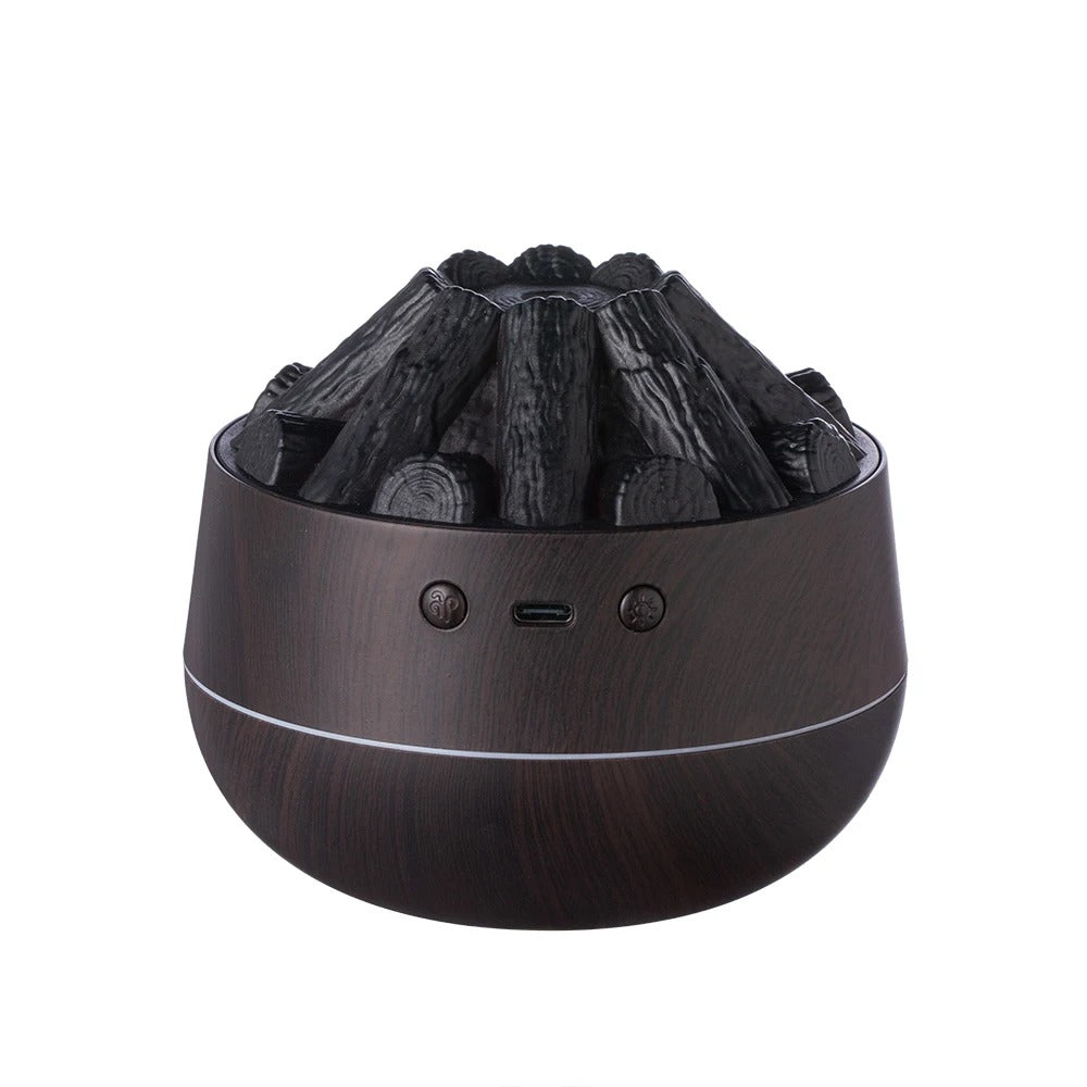 The 2024 New 300ML Artificial Charcoal Fire Air Humidifier Aroma Diffuser is a stylish and functional home