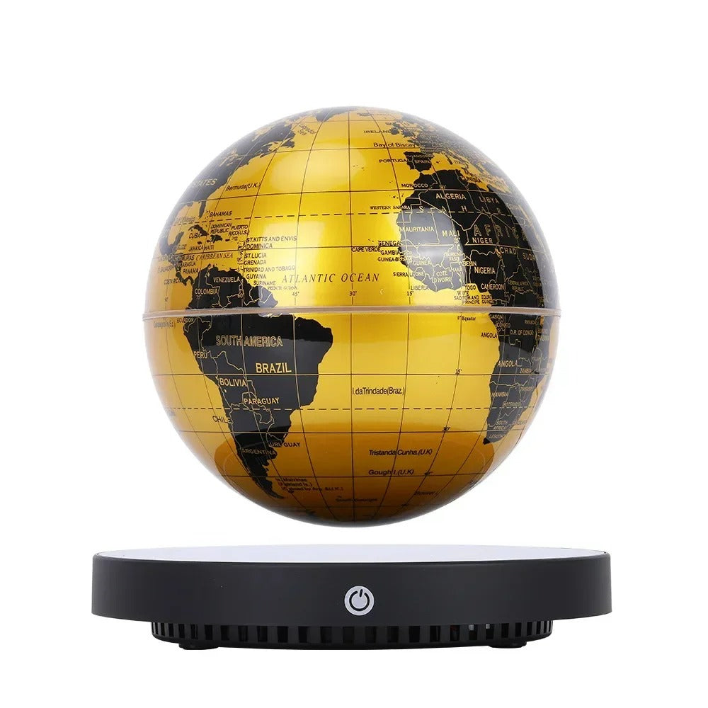 Magnetic Levitation Globe with LED Light – 3D Rotating Desktop Decoration