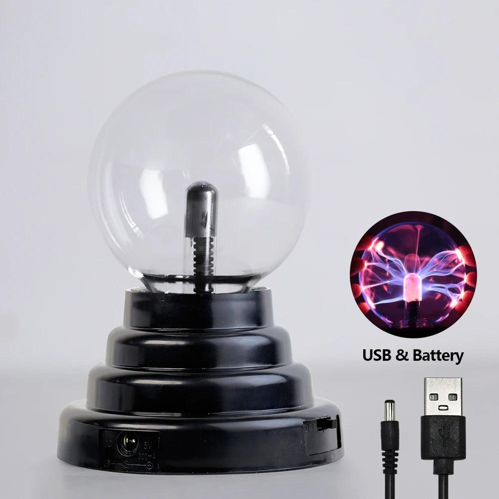 "3/8 Inch Plasma Ball Lamp - LED Night Light"