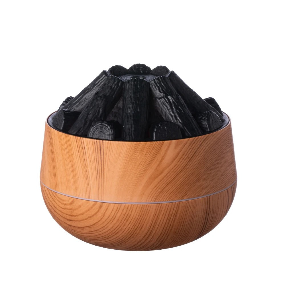 The 2024 New 300ML Artificial Charcoal Fire Air Humidifier Aroma Diffuser is a stylish and functional home