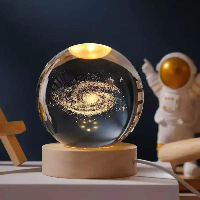 3D Crystal Lights Lamp – Planetary Galaxy Night Light