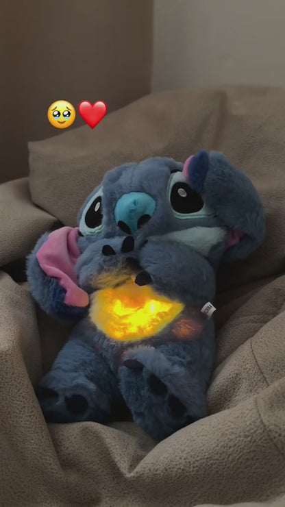 28cm Disney Stitch & Angel Plush Doll with Lights, Music & Airbag