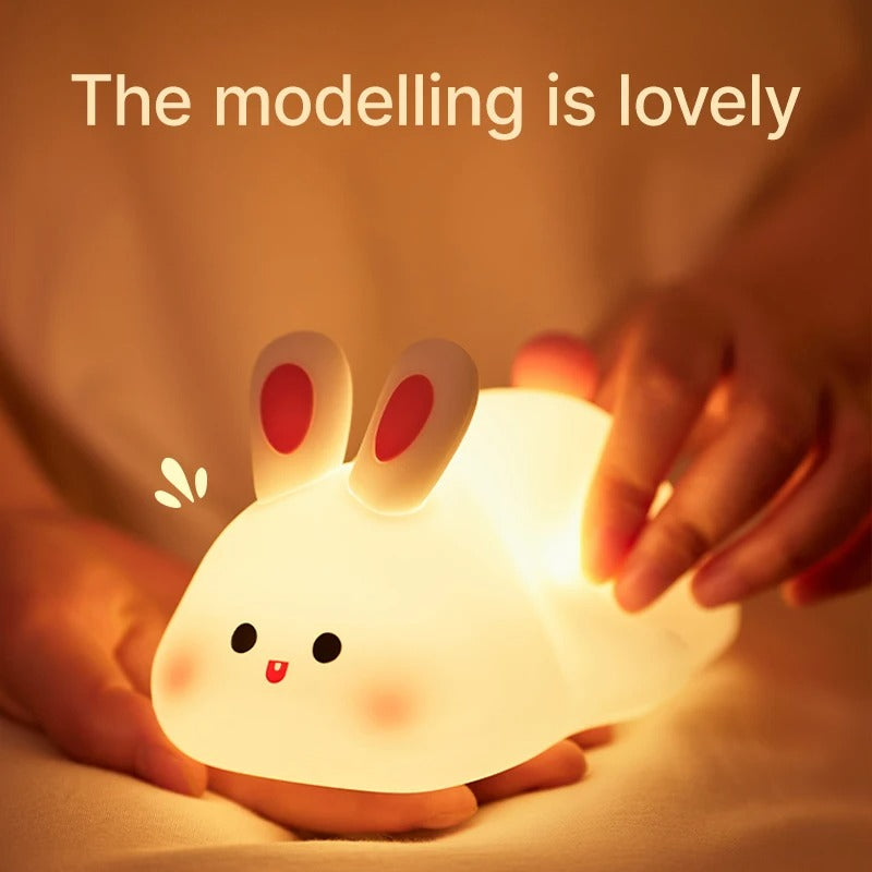 NEW Kawaii Night Light – Cartoon Dog, Cat & Duck Silicone USB Rechargeable Night Lamp