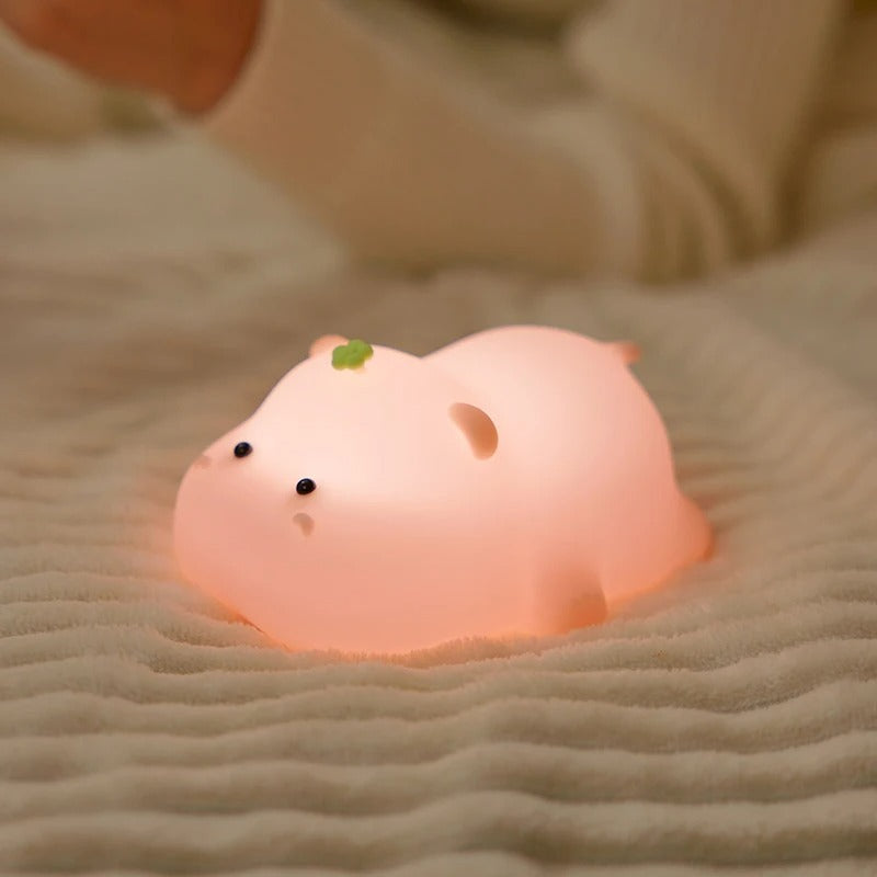 NEW Kawaii Night Light – Cartoon Dog, Cat & Duck Silicone USB Rechargeable Night Lamp