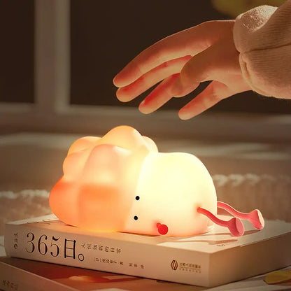 NEW Kawaii Night Light – Cartoon Dog, Cat & Duck Silicone USB Rechargeable Night Lamp