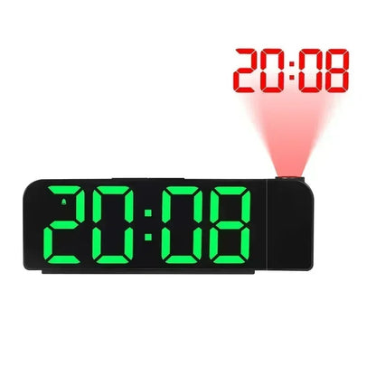 180° Rotation Digital Projection Alarm Clock with Night Mode