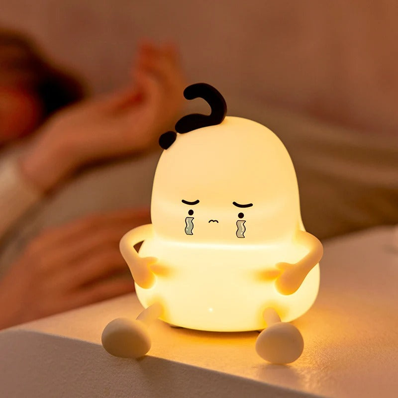 NEW Kawaii Night Light – Cartoon Dog, Cat & Duck Silicone USB Rechargeable Night Lamp