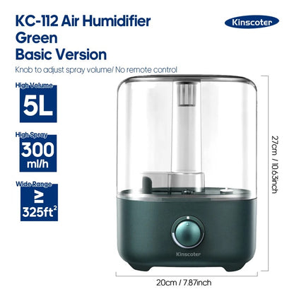 The KINSCOTER 3L Air Humidifier is a large-capacity humidifier ideal for homes and offices, featuring the following: