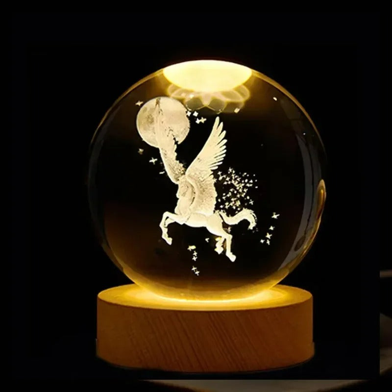 3D Crystal Lights Lamp – Planetary Galaxy Night Light